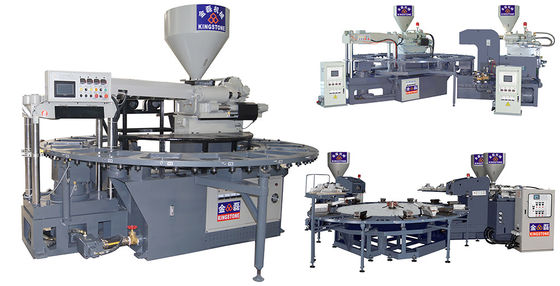 ポリ塩化ビニールのゼリーのための機械を作る回転式プラスチック靴は短いブーツのサンダルのスリッパに蹄鉄を打つ