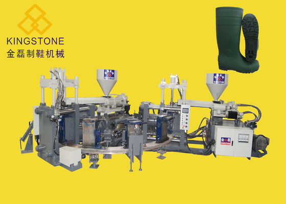 ポリ塩化ビニールGumboots/雨靴のための2色の射出成形機械