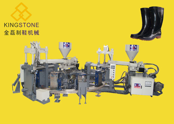 プラスチック ポリ塩化ビニールの物質的な靴の射出成形機械二重色