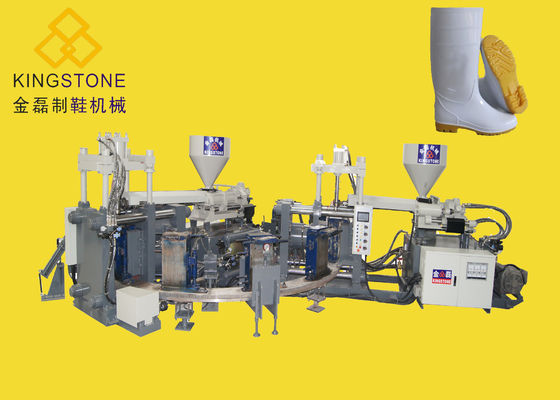 安全Gumbootsの靴の射出成形機械16場所2色